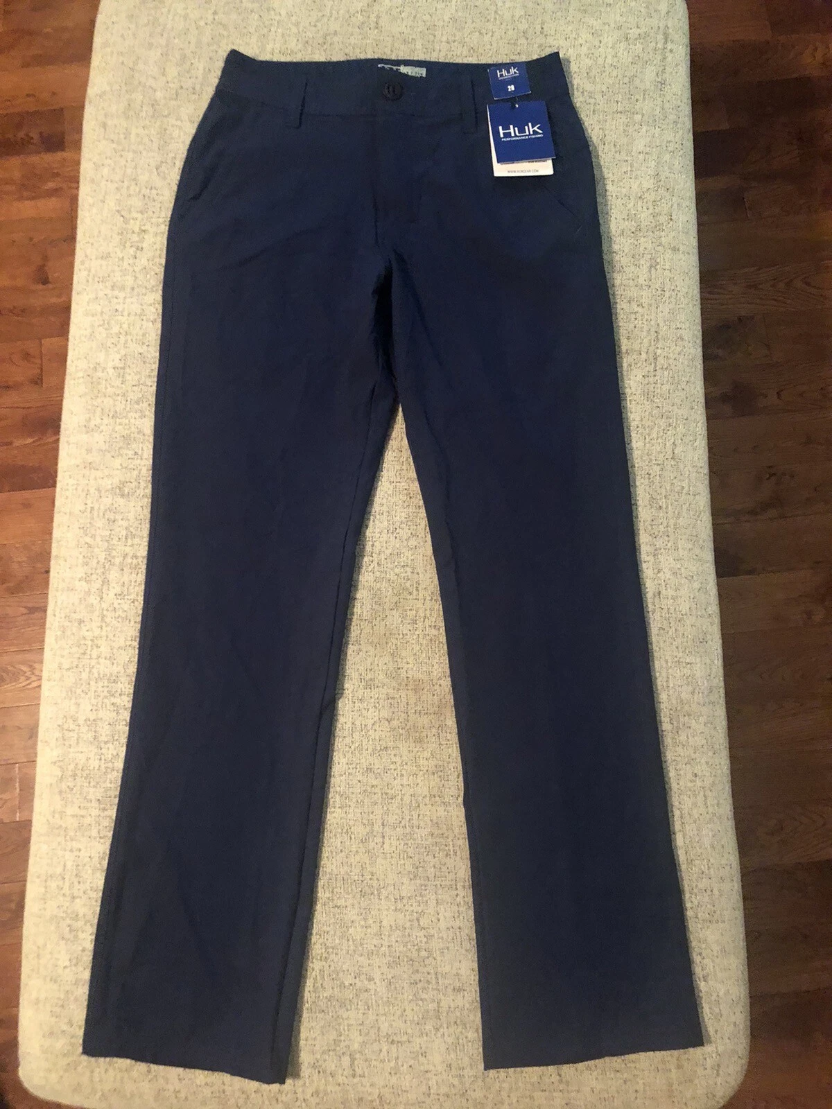 Huk Pants Men’s Sz 28 Cargo Reserve Pant Performance Outdoor Hiking Fishing Navy