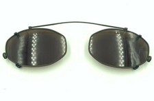 Vintage Tidal Wave Black Metal Oval Clips Clip-On Sunglasses Frames