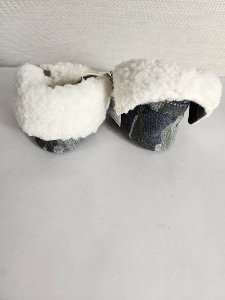 Грязь пирог камуфляж шерпа Baby ботинок туфли без шнуровки серый зеленый размер 0-6 месяцев новый - Изображение 4 из 4