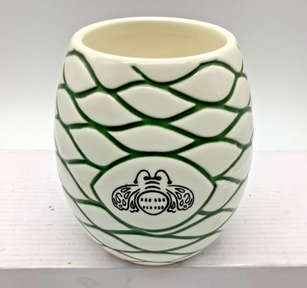 Patron Tequila Green White Bee Hive Tiki Bar Ceramic Cup Mug Barware