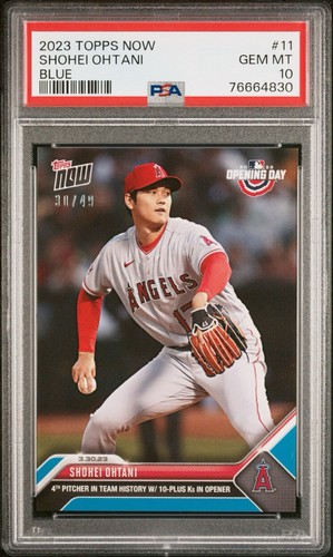2023 Topps Now - Opening Day #11 Shohei Ohtani 30/49  (BLUE) 