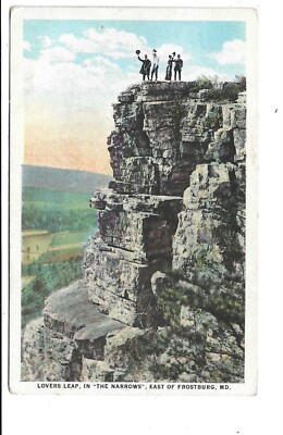 POSTCARD LOVERS LEAP IN THE NARROWS EAST OF FROSTBURG MARYLAND