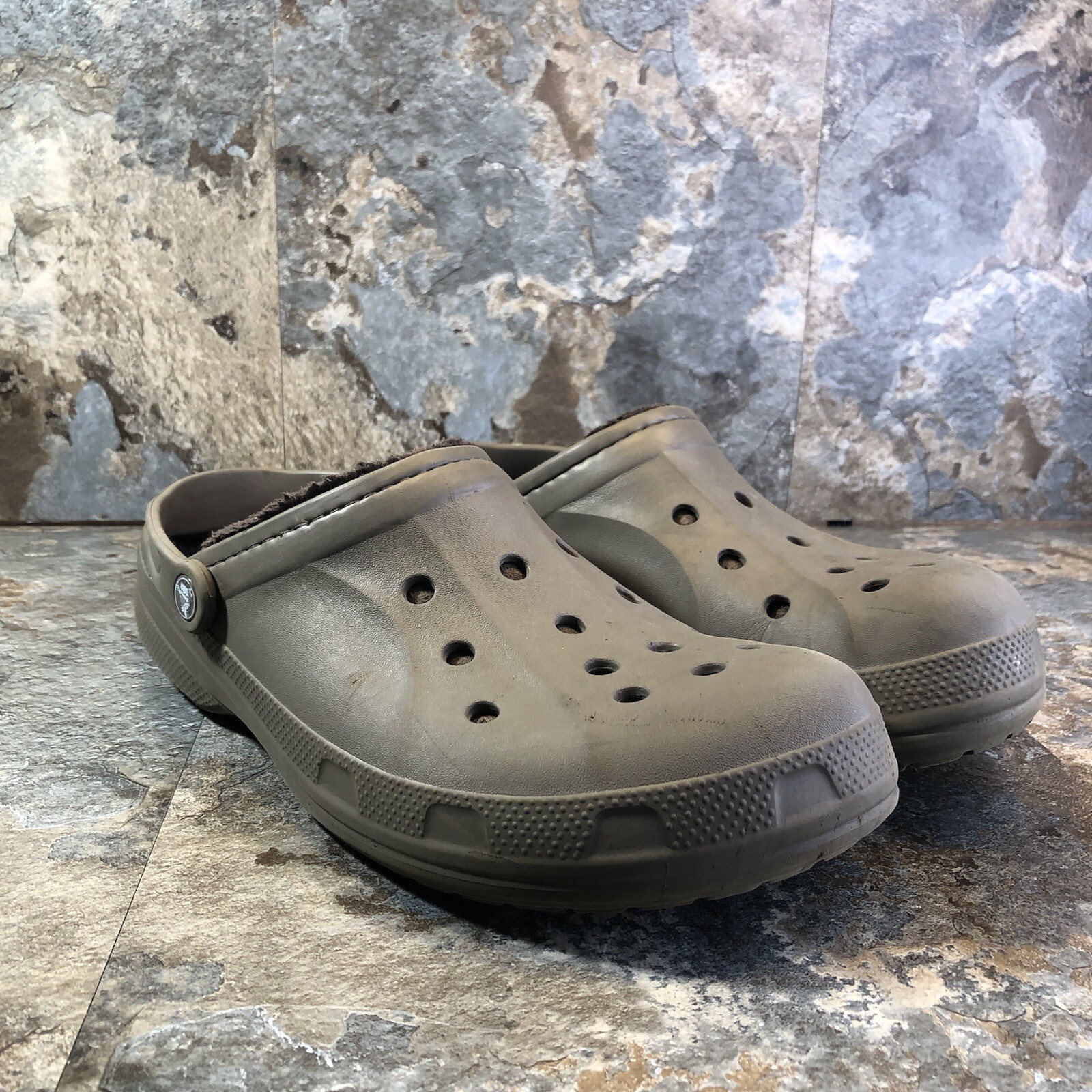 Crocs Classic Fleece Lined Clogs Mens Size 13 M Fuzzy… Gem