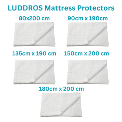 IKEA LUDDROS Mattress Protector Machine-Washable Soft Topper All