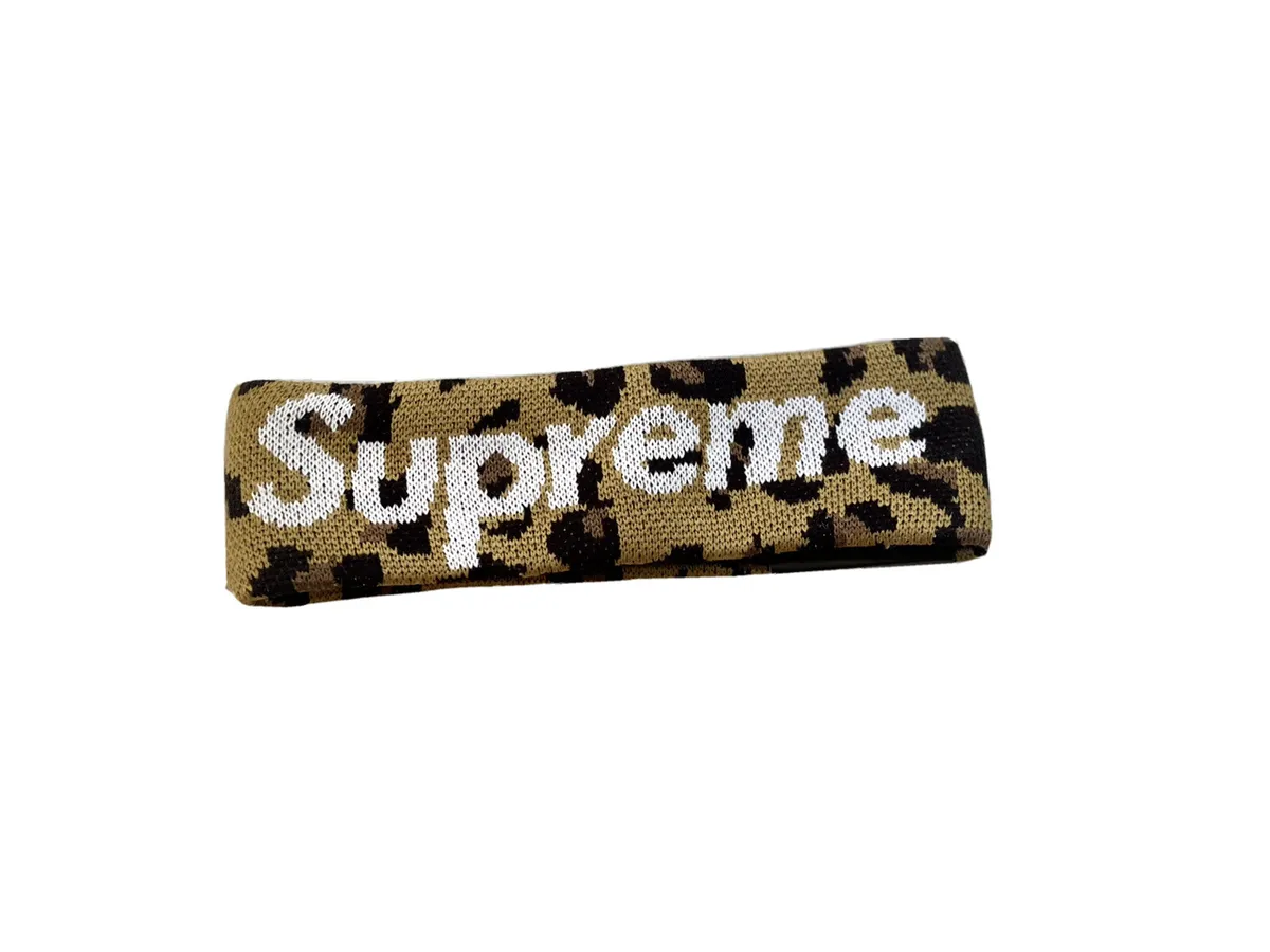 Supreme New Era Big Logo Headband (FW18) Leopard | eBay