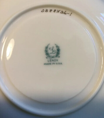 Lenox China 0388x26-1 Saucer - Pink & Cream with Gold Trim