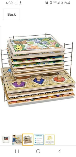 melissa doug puzzle rack