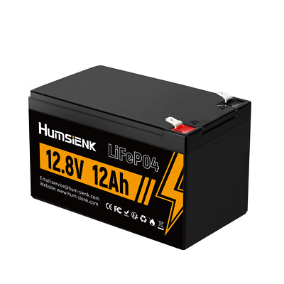 Humsienk 12V 12Ah LiFePO4 Battery 12A BMS Perfect for Illuminationer UPS Toy