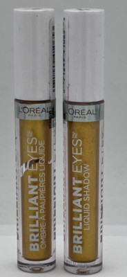 Loreal Brilliant Eyes Shimmer Liquid Eyeshadow Crown Gold #445  Pack of 2
