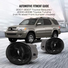 Smoke Fog Lights For 2000-2006 Toyota Tundra 2001-2007 Toyota Sequoia Fog Lamps
