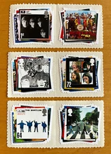 THE BEATLES - COMPLETE SET  OF 6 BRITISH ALBUM COVER STAMPS - MINT CONDITION