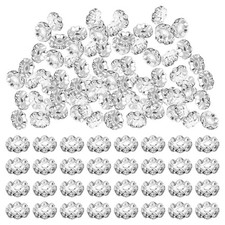 100 Pcs10mm Bulk Beadable Spacer Beads for Jewelry Making,Silver Rhinestone S...
