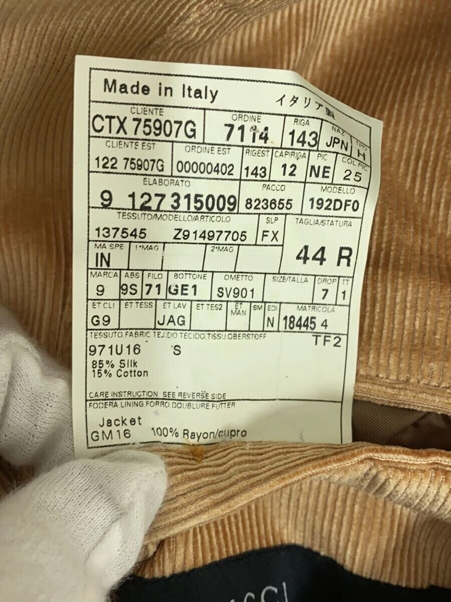 GUCCI Giacca Sartoriale 44 Velluto a coste Orn Uomo Autentica #ED ZGA