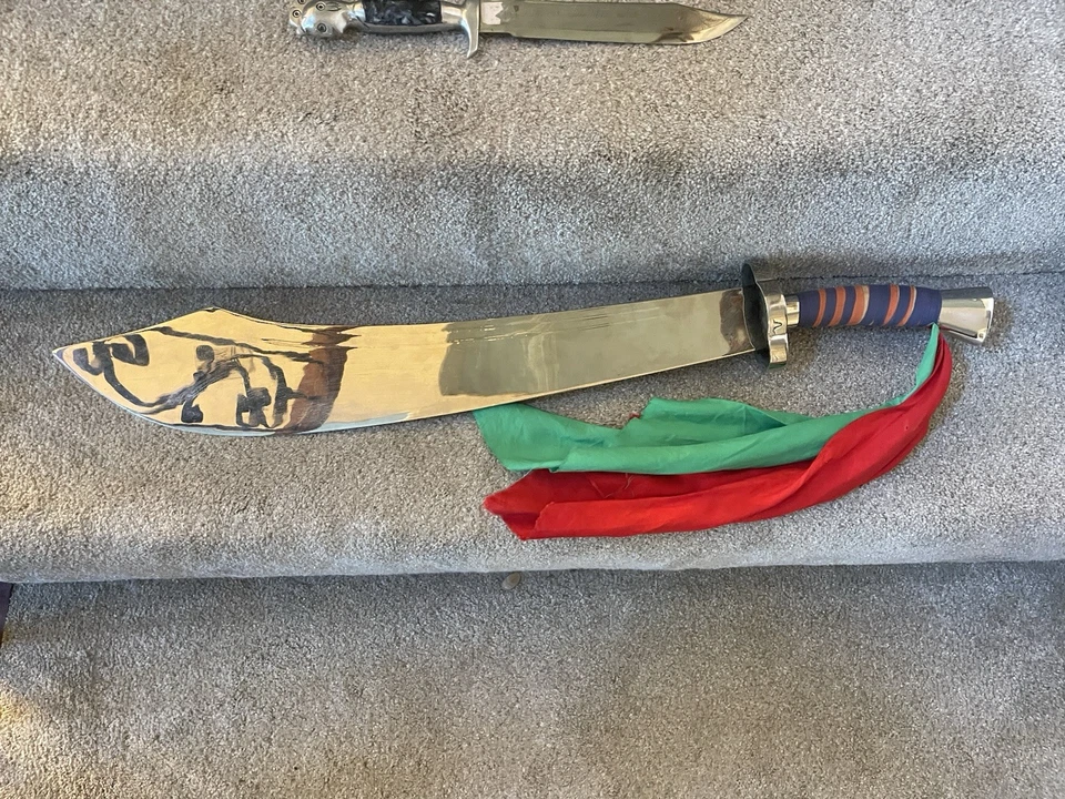 Vintage Sword & Knife Lot Chinese Jian Swords - Image 4 of 4