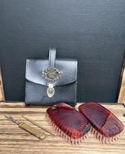 VINTAGE ‘SWANK’ MENS GROOMING SET IN LEATHER BLACK CASE