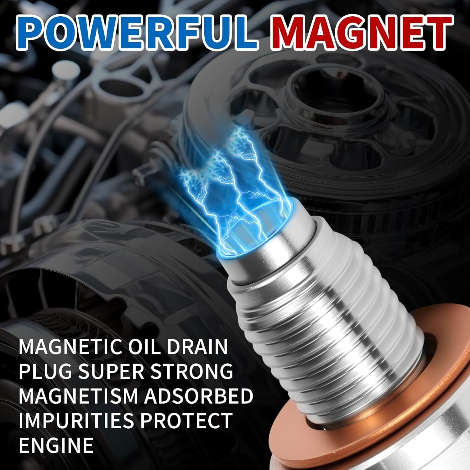 M12x1.25 Anti-Leakage Magnetic Oil Drain Plug/Oil Pan Drain Plug - 304 Stainless