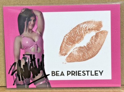 Bea Priestley Signed 2025 Stardom Autograph Lipstick Kiss SP WWE Blair Davenport