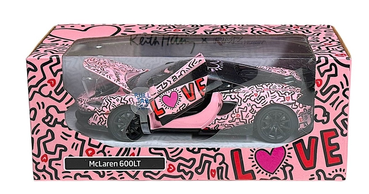 自動車 RMZ HOBBY McLaren 600LT Keith Haring RMZ x Keith Haring McLaren 600LT Diecast Car 1:32 Scale Model Toy