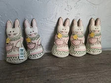 Lot Of 5 Sprig Bunny with Flowers by Midwest of Cannon Falls