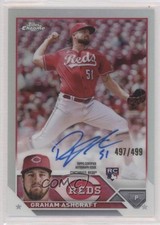 2023 Topps Chrome Rookie Refractor 497/499 Graham Ashcraft #RA-GA Auto 0a17