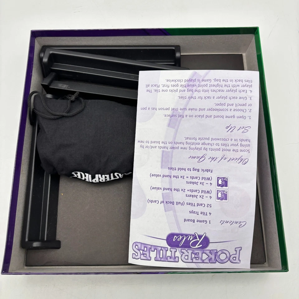 Poker Tiles Game COMPLETE MasterPieces 2005 Board Trays Family Friends - Image 3 of 4