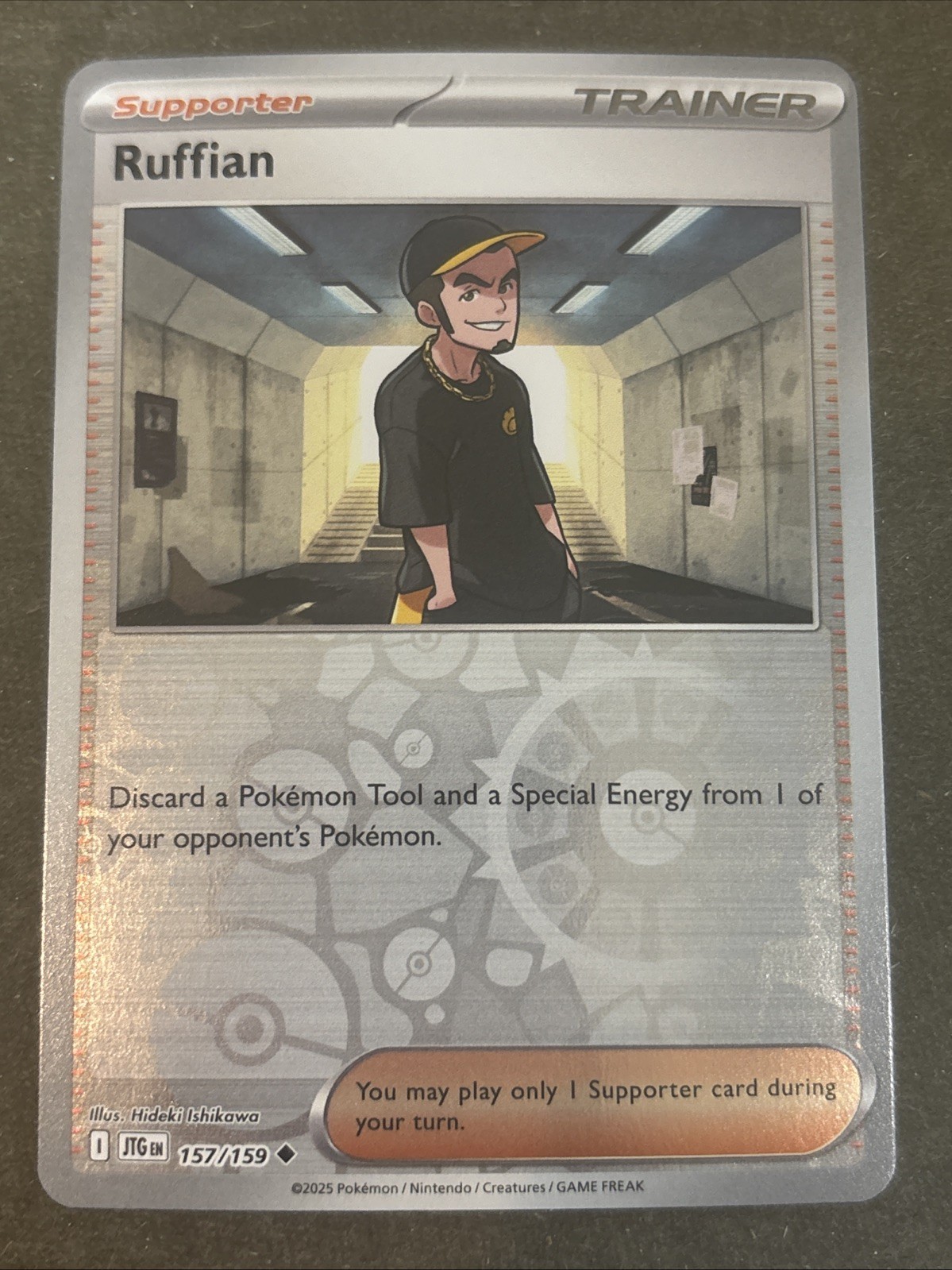 Pokemon Trainer Ruffian Reverse Holo 157/159 Journey Together Supporter NM