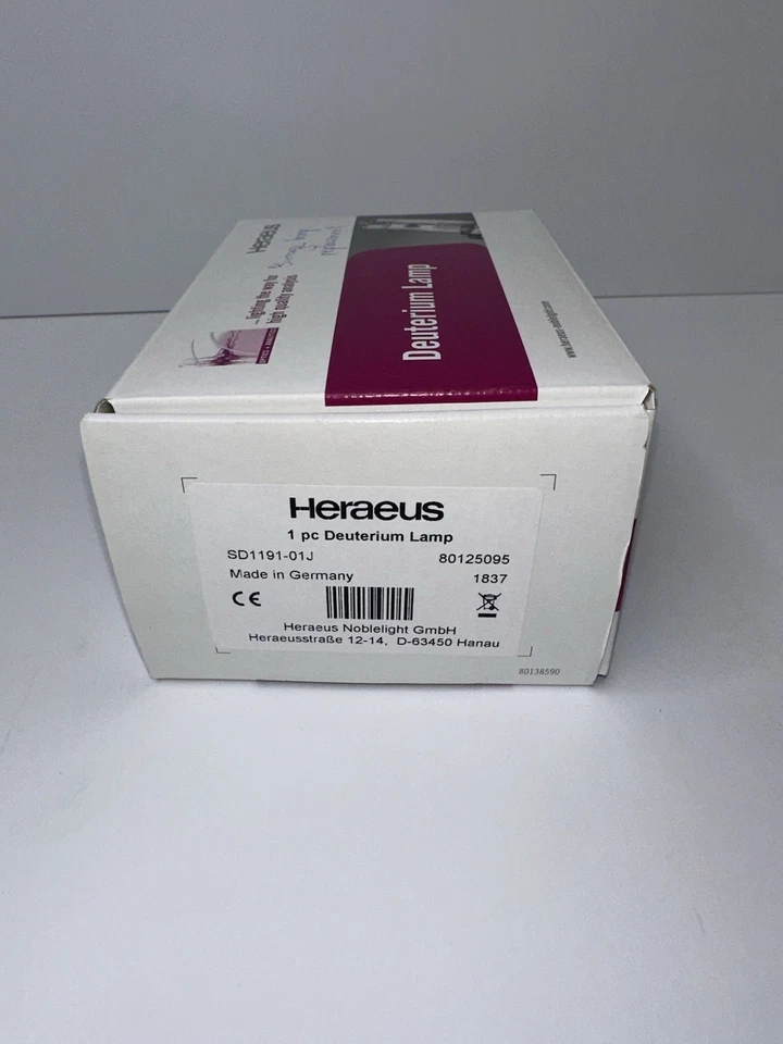 Lámpara de deuterio Heraeus SD1191-01J 80125095 para HPLC/cromatografía Foto 3 de 3