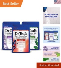 Pure Epsom Salt Wellness Trio: Lavender, Eucalyptus  Rosemary - 3 Pack of 48 oz