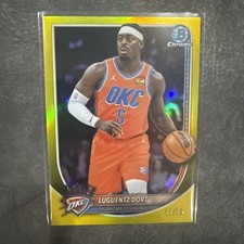 2025-26 Bowman Basketball #184 Luguentz Dort Yellow /75 Oklahoma City Thunder