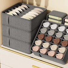 Closet Underwear Organizer Storage Box Drawer Fabric Foldable Cabinet Closet...