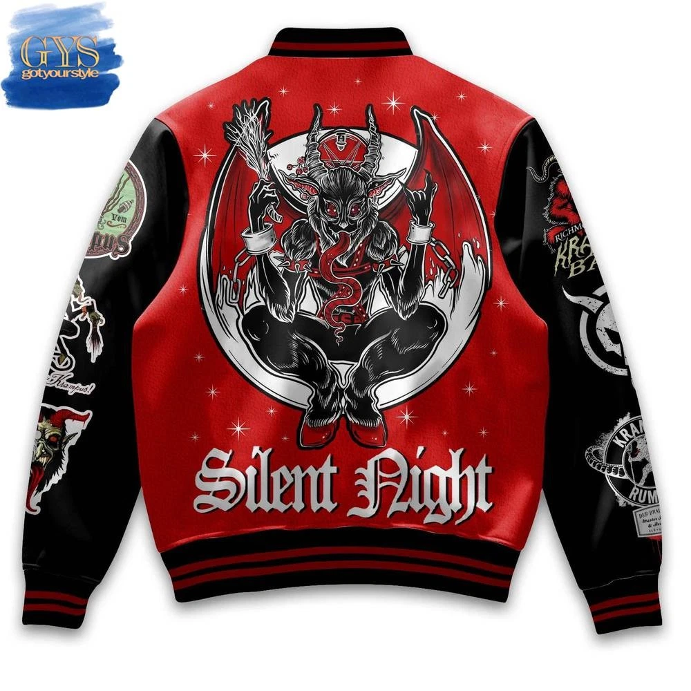 Krampus Silent Night Baseball Jacket