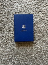 1986-S US Mint Prestige Proof Set Statue Liberty Silver Dollar Box  7 Coins