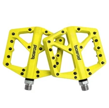 MTB Large Mountain Bike Pedals Yellow Clipless Grip Composite Lightweight