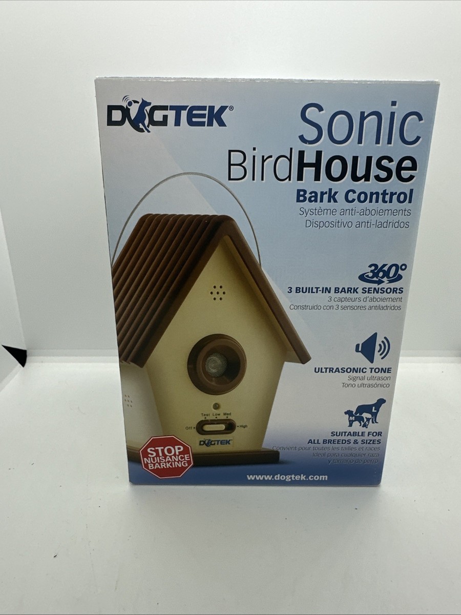 NIB DOGTEK Sonic Bird House Bark Control For Outdoor or Indoor Use - Main Image