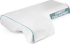 Side Sleeper Pillow with Ergonomic Arm Holes, Orthopedic Neck & Shoulder Support