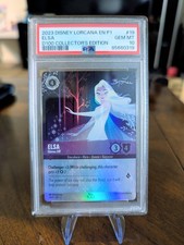 Disney Lorcana ELSA PSA 10 Collectors Edition Card D100 Gloves Off 19 FROZEN