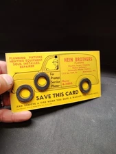 Vintage 1942 Plumbing Hein Bros. Manitowoc WI. Advertising Card