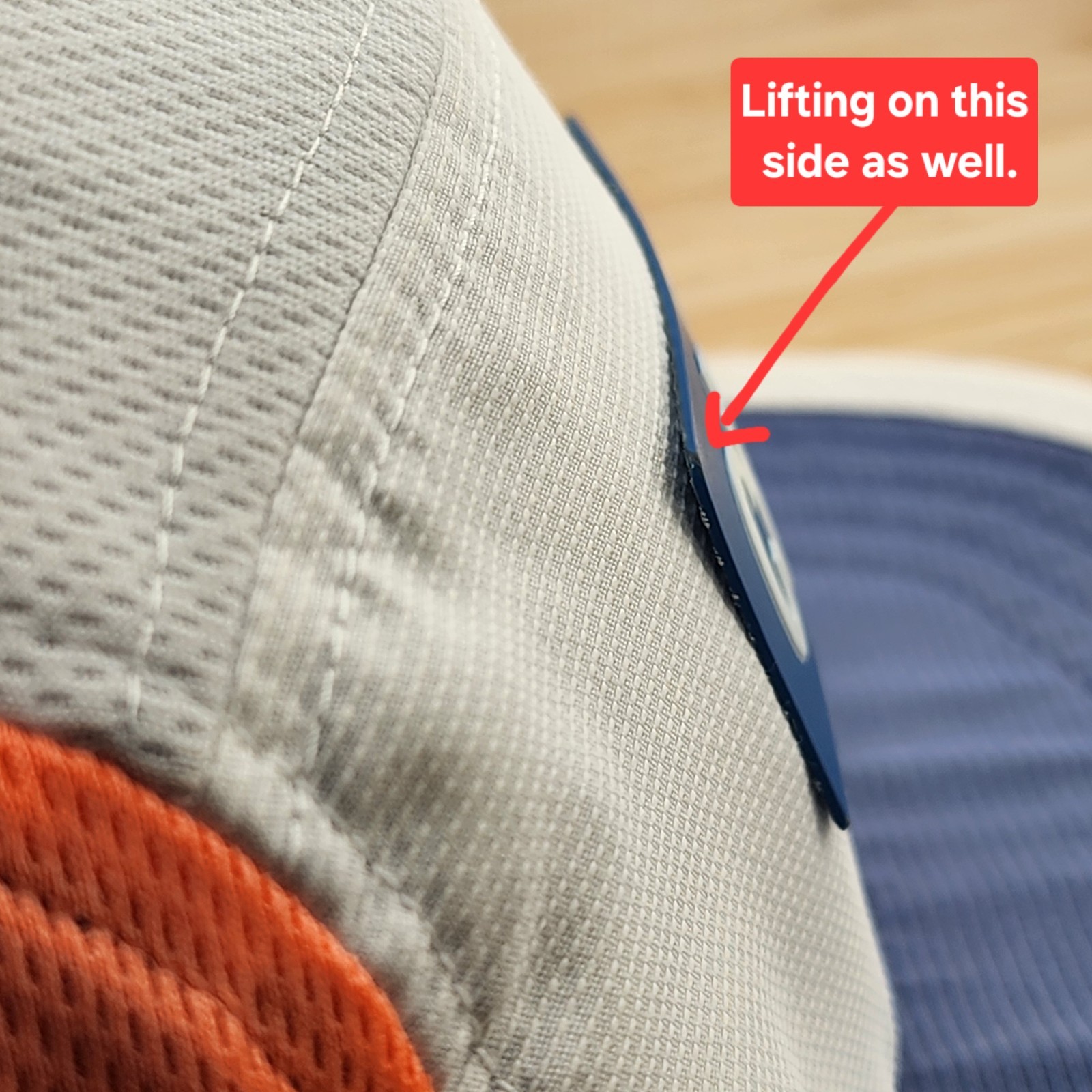 Ciele Athletics 7 Panel Hat, White & Blue Cap, COOLwick, Buckle Strapback