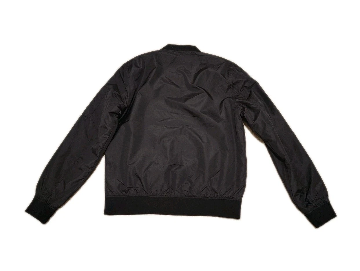 Distortion Bomber Jacket Men's Size Large Lightweight Pockets Black Full Zip image 15