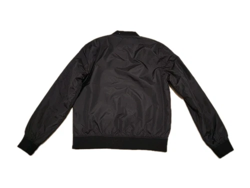 Distortion Bomber Jacket Men's Size Large Lightweight Pockets Black Full Zip image 15