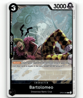 One Piece Card Game Bartolomeo (OP04-089) (Reprint) - Premium
