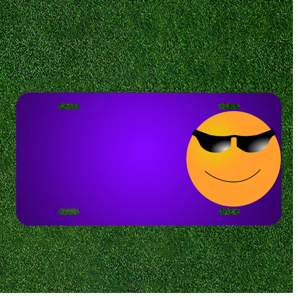 Custom Personalized License Plate - Add Names to Happy Smiley Face