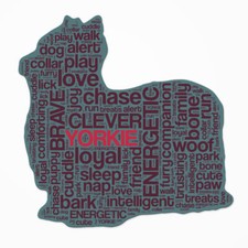 Yorkie Characteristic Decal Bumper Sticker