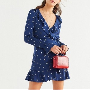 urban outfitters floral wrap dress