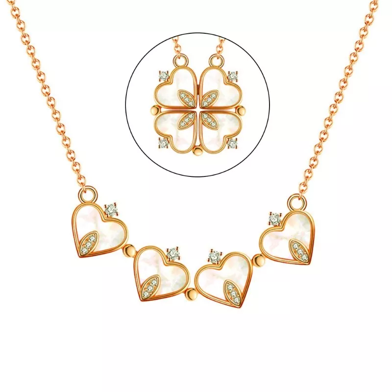 2-in-1 Magnetic Four Leaf clover Necklace – Vembley