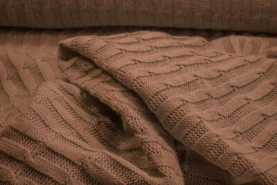 SALE Strickstoff Wolle, zopfmuster Weich fallender Jacken-Decken Winterstoff