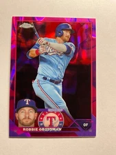 2023 Topps Chrome Robbie Grossman #USC207 Magenta Purple Lava 192/299 RANGERS