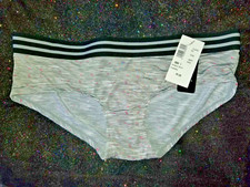 RENE ROFE GRAY STRIPED PANTIES-SIZE LARGE-NEW