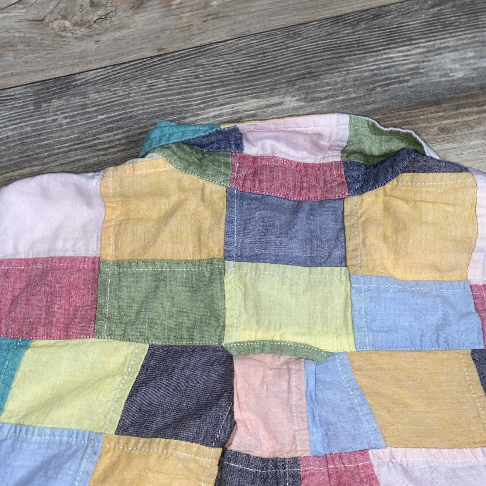 Orvis Patchwork Button Down Shirt Men's Size larg… - image 21