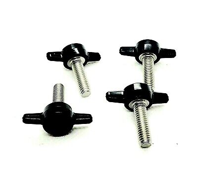M6 x 20mm Clamping Thumb Screws with Black Butterfly Tee Wing Knob Pack of 4 